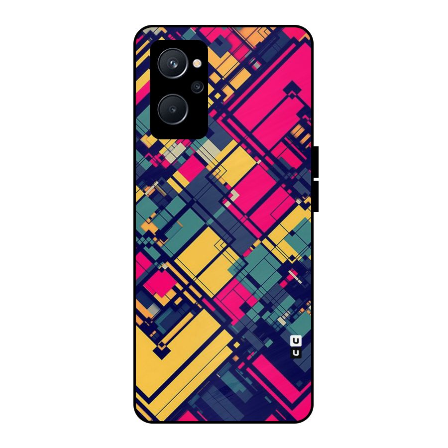 Classic Abstract Coloured Metal Back Case for Realme 9i 5G