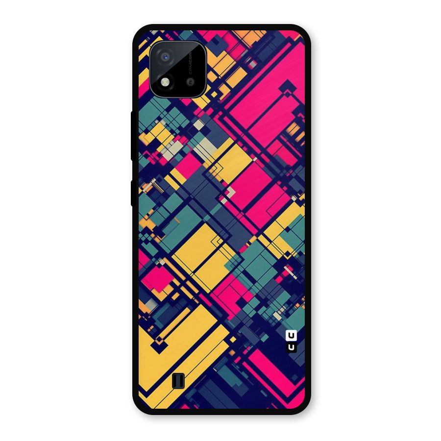 Classic Abstract Coloured Metal Back Case for Realme C11 2021