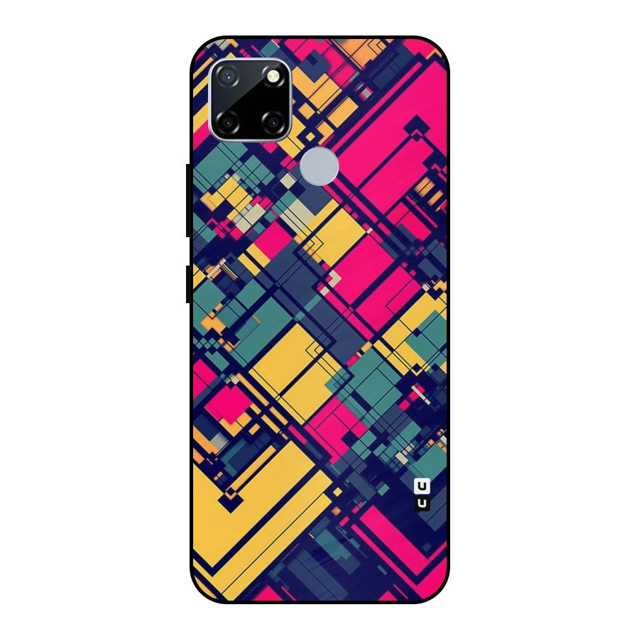 Classic Abstract Coloured Metal Back Case for Realme Narzo 20