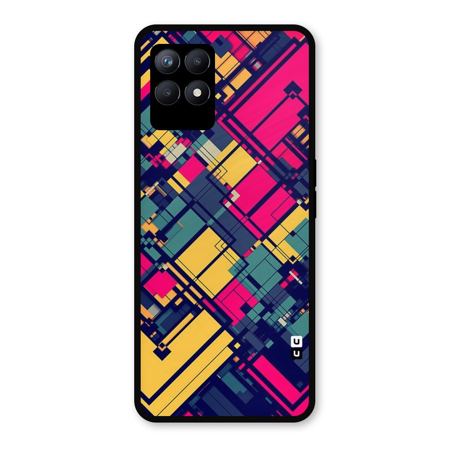 Classic Abstract Coloured Metal Back Case for Realme Narzo 50