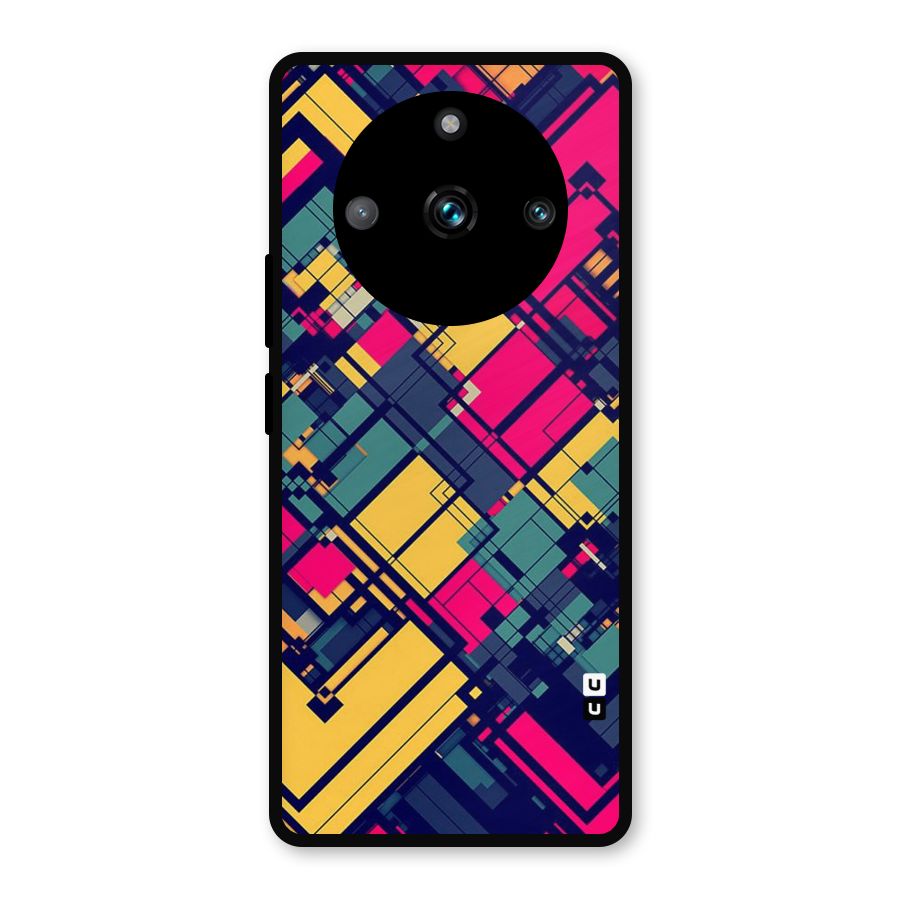 Classic Abstract Coloured Metal Back Case for Realme Narzo 60 Pro