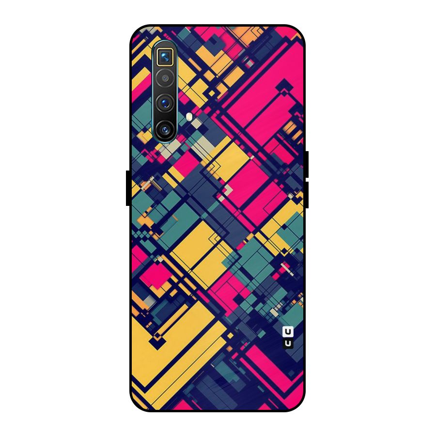 Classic Abstract Coloured Metal Back Case for Realme X3