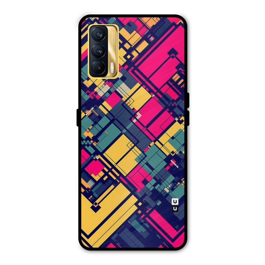 Classic Abstract Coloured Metal Back Case for Realme X7