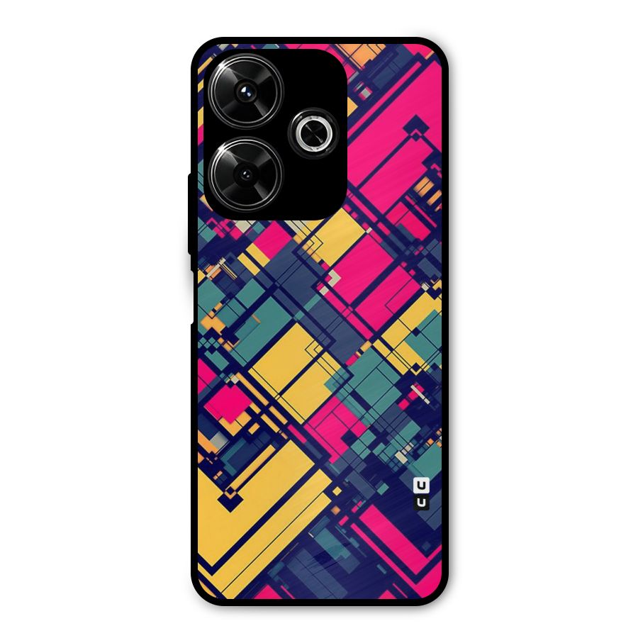 Classic Abstract Coloured Metal Back Case for Redmi 13 5G