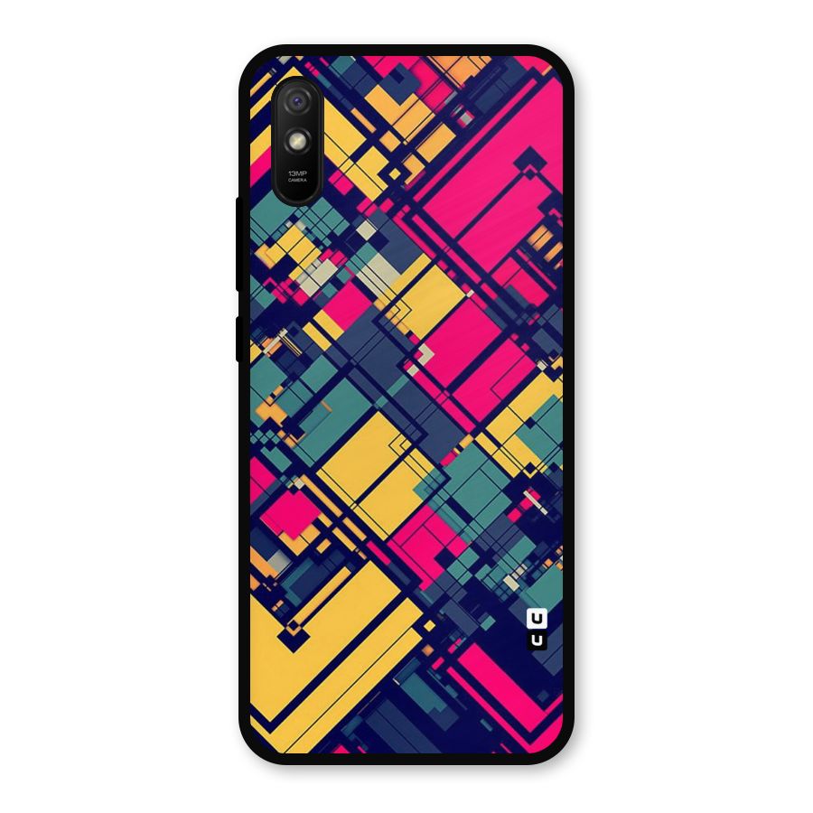 Classic Abstract Coloured Metal Back Case for Redmi 9i