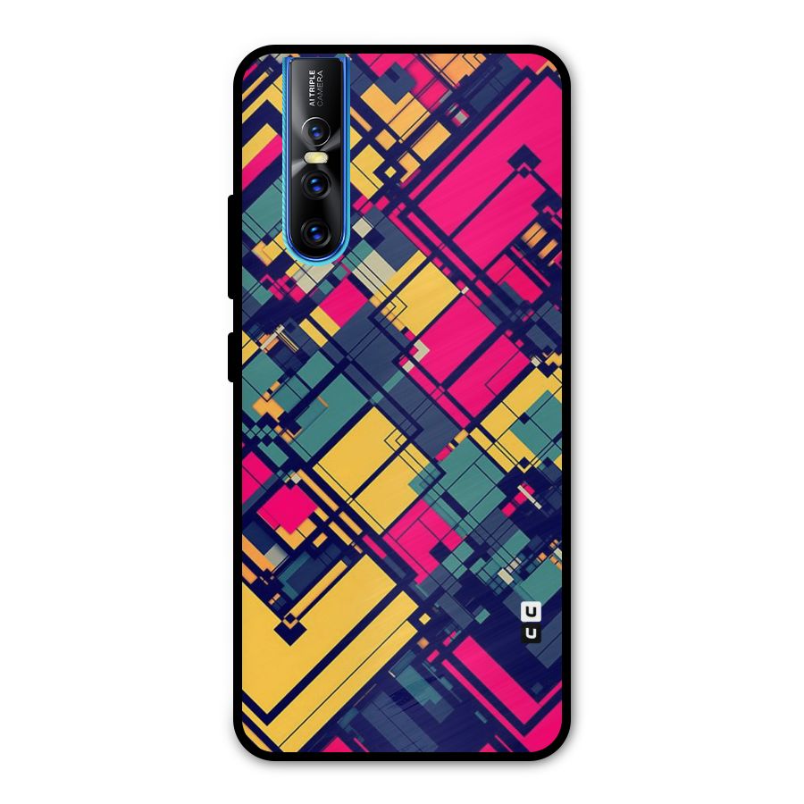 Classic Abstract Coloured Metal Back Case for Vivo V15 Pro