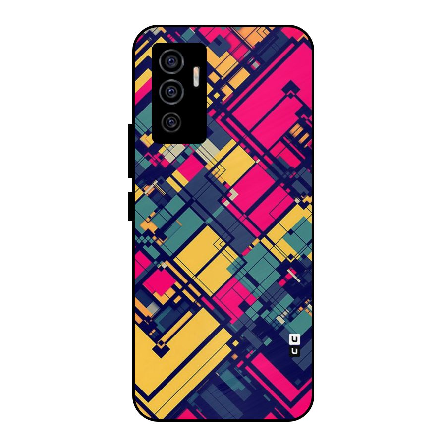 Classic Abstract Coloured Metal Back Case for Vivo V23e