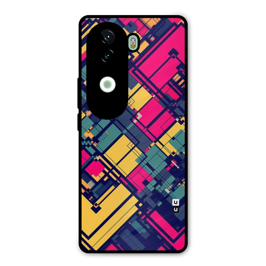Classic Abstract Coloured Metal Back Case for Vivo V40e