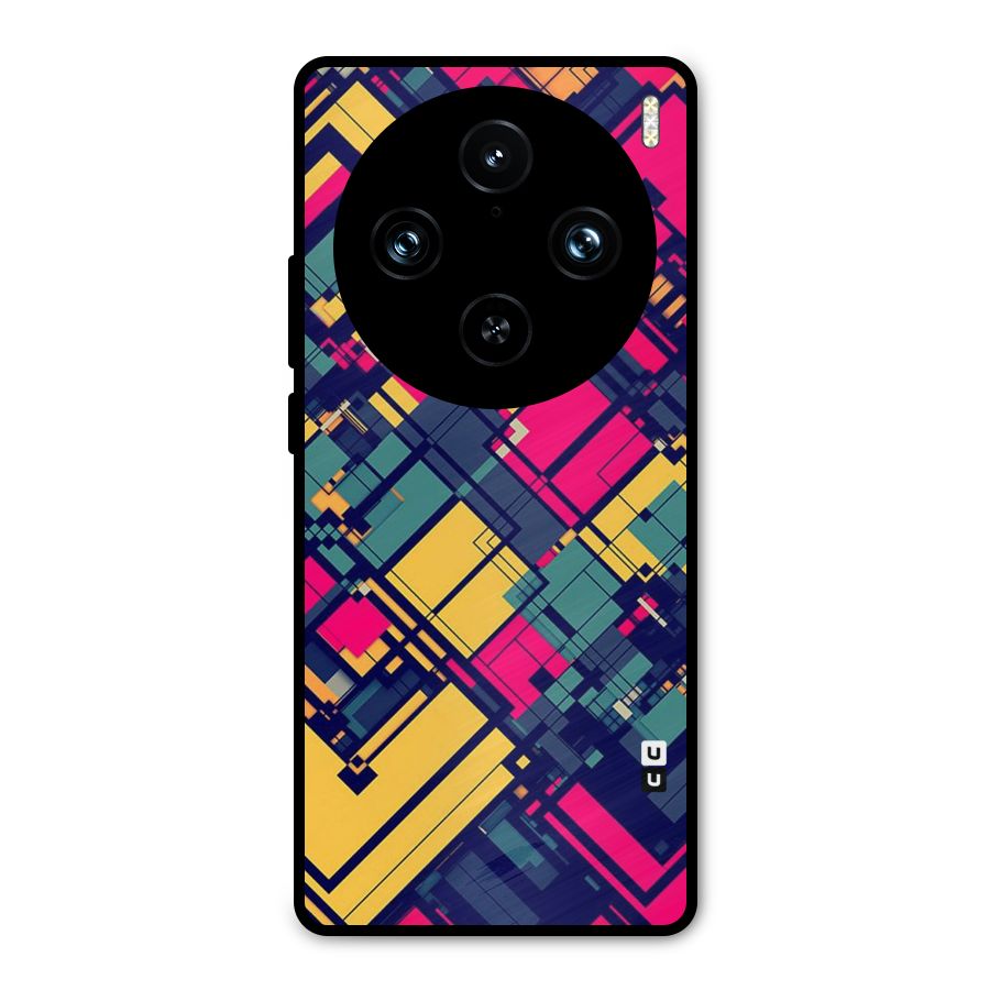 Classic Abstract Coloured Metal Back Case for Vivo X100 Pro