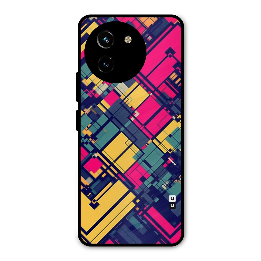 Classic Abstract Coloured Metal Back Case for Vivo Y200i