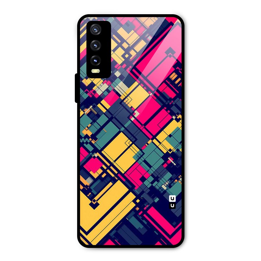 Classic Abstract Coloured Metal Back Case for Vivo Y20g