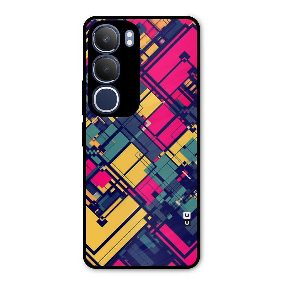 Classic Abstract Coloured Metal Back Case for Vivo Y29