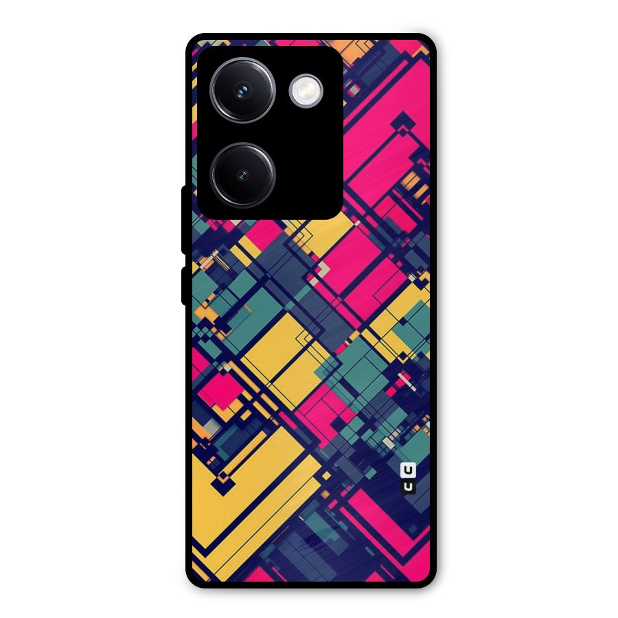 Classic Abstract Coloured Metal Back Case for Vivo Y300 Plus