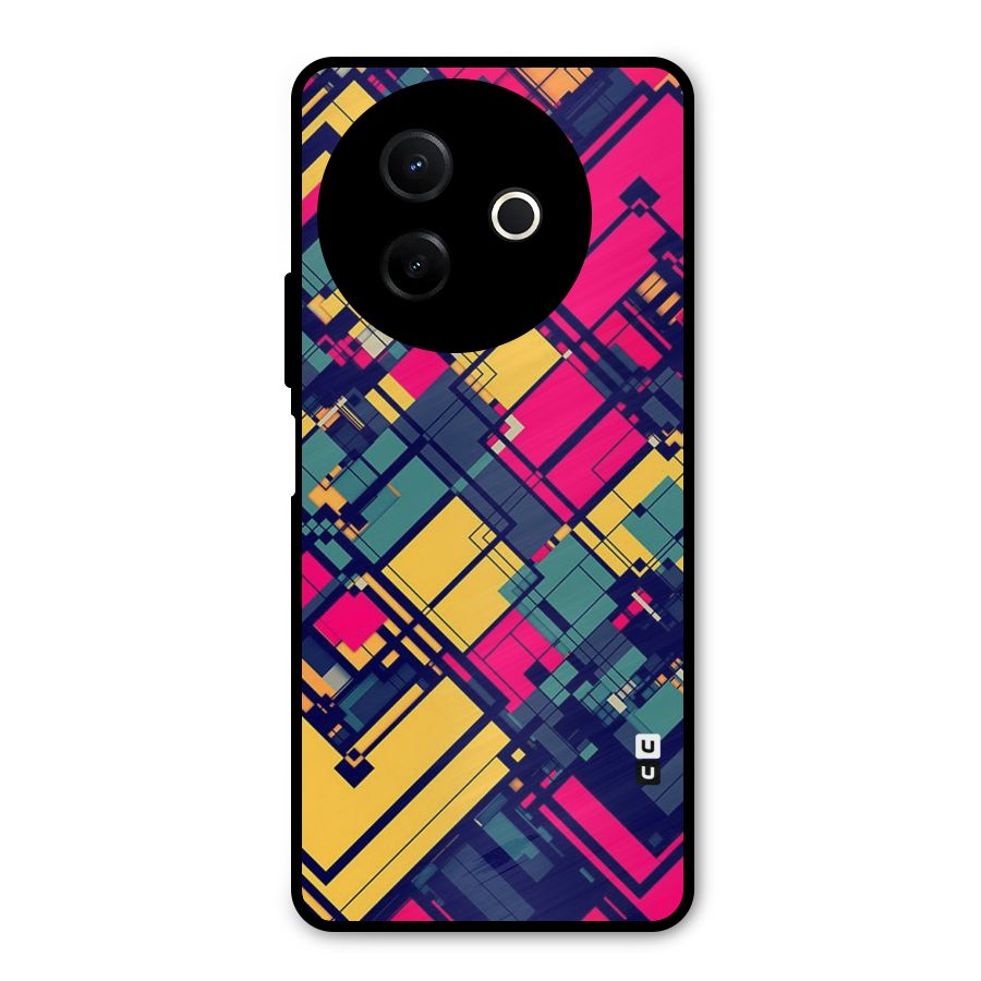 Classic Abstract Coloured Metal Back Case for Vivo Y39