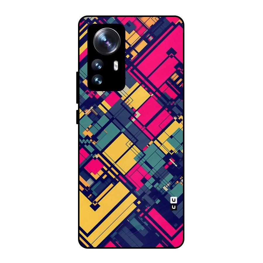 Classic Abstract Coloured Metal Back Case for Xiaomi 12 Pro