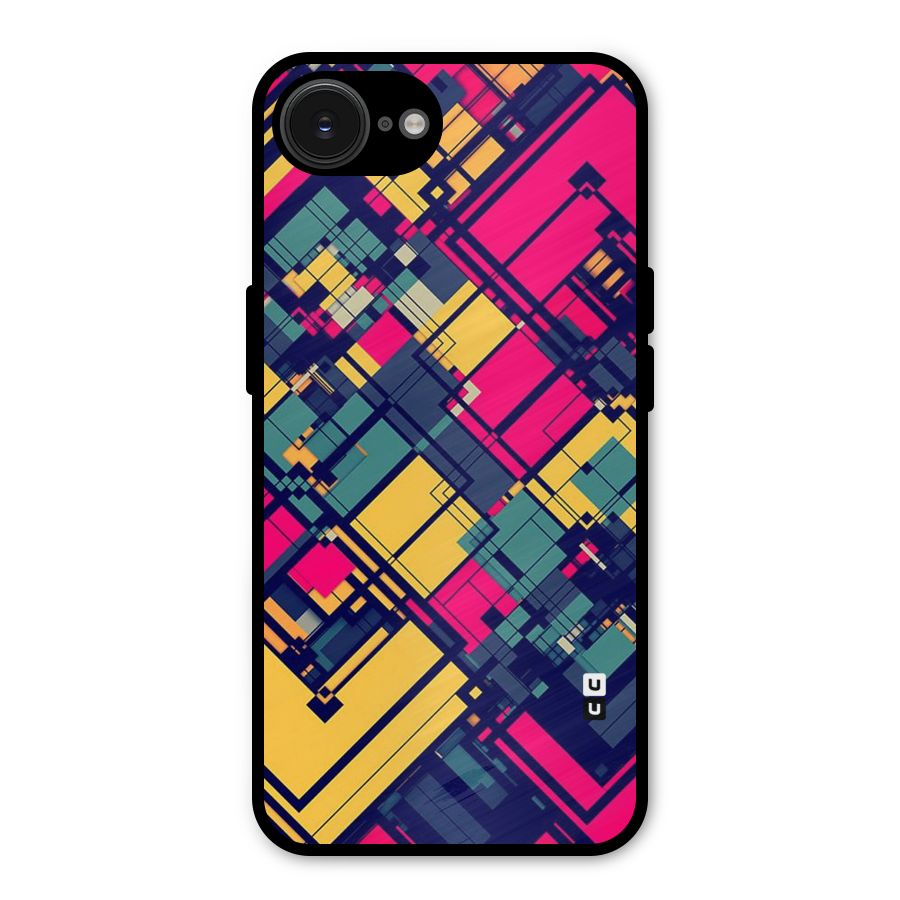 Classic Abstract Coloured Metal Back Case for iPhone 16e