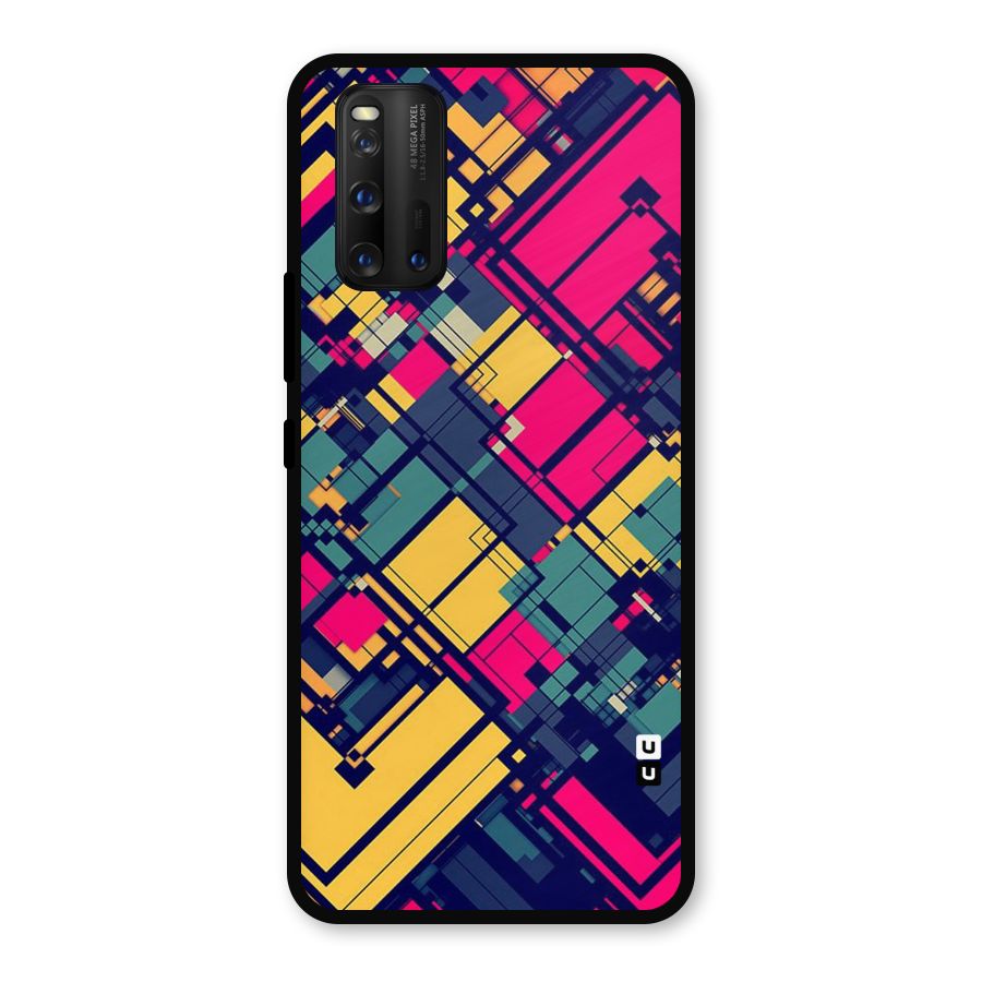 Classic Abstract Coloured Metal Back Case for iQOO 3