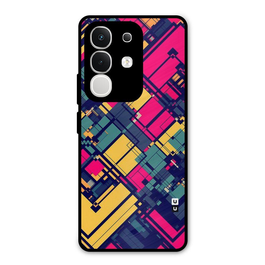 Classic Abstract Coloured Metal Back Case for iQOO Z10x