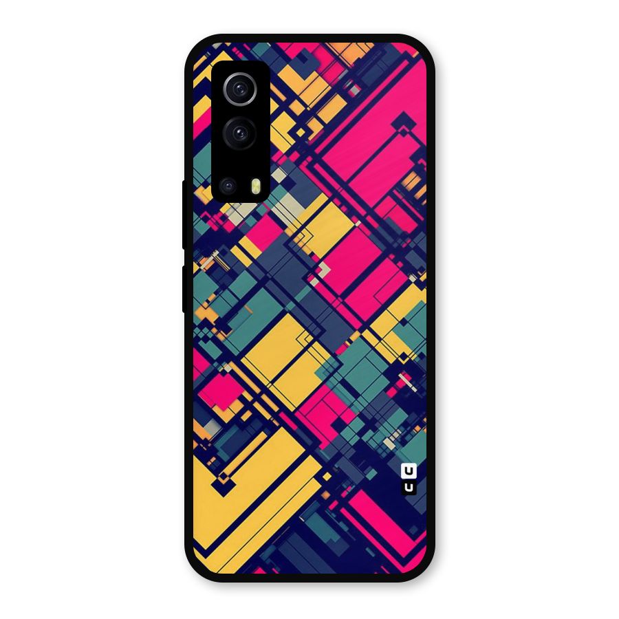 Classic Abstract Coloured Metal Back Case for iQOO Z3