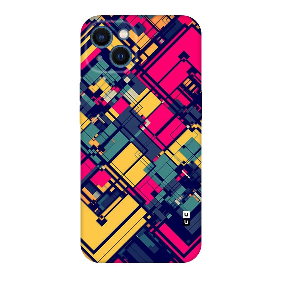 Classic Abstract Coloured Original Polycarbonate Back Case for iPhone 13