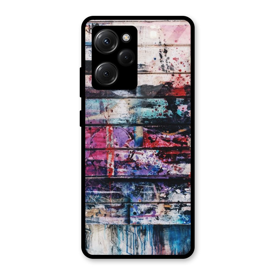 Classic Art Splash Glass Back Case for Poco X5 Pro
