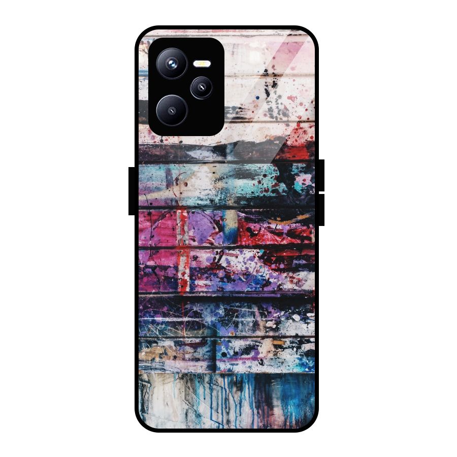 Classic Art Splash Glass Back Case for Realme C35