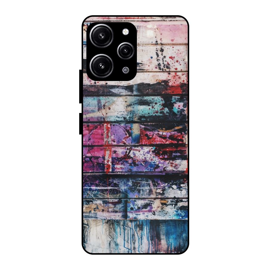 Classic Art Splash Glass Back Case for Redmi 12 4G