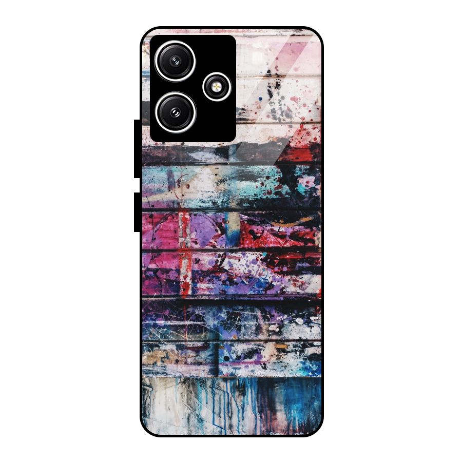 Classic Art Splash Glass Back Case for Redmi 12 5G