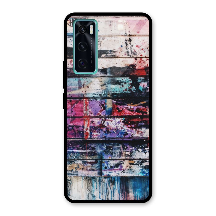 Classic Art Splash Glass Back Case for Vivo V20 SE