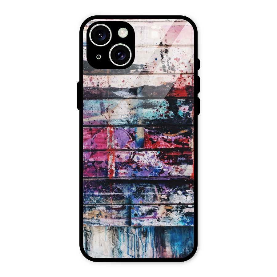 Classic Art Splash Glass Back Case for iPhone 15 Plus