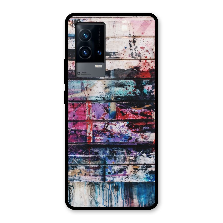 Classic Art Splash Glass Back Case for iQOO 9 5G