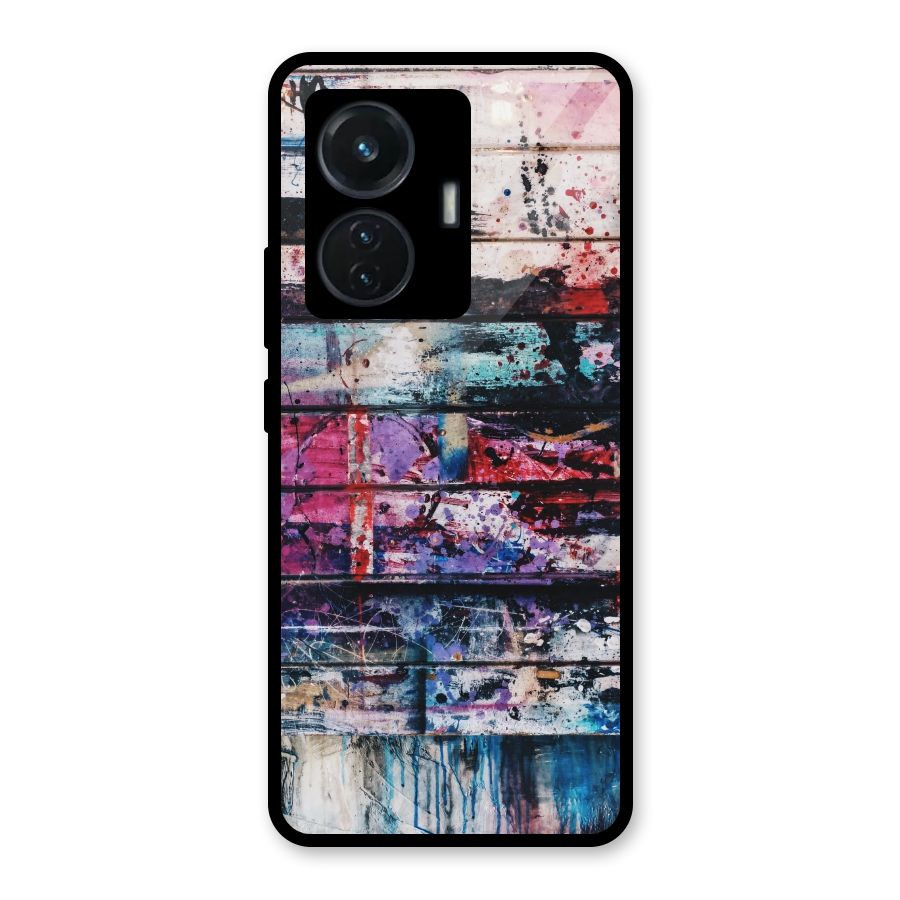 Classic Art Splash Glass Back Case for iQOO Z6 44W