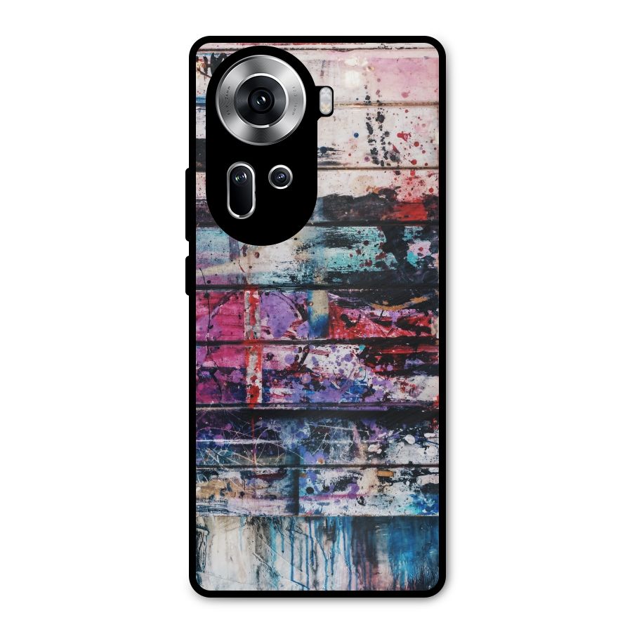 Classic Art Splash Metal Back Case for Oppo Reno11 5G