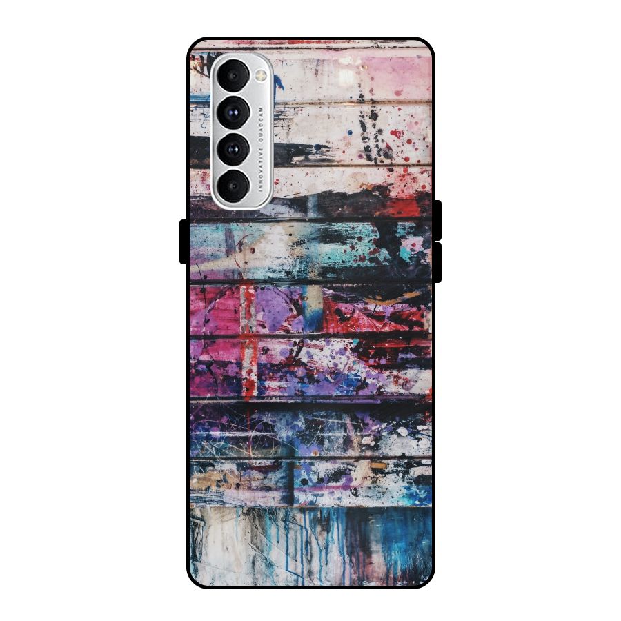 Classic Art Splash Metal Back Case for Oppo Reno4 Pro