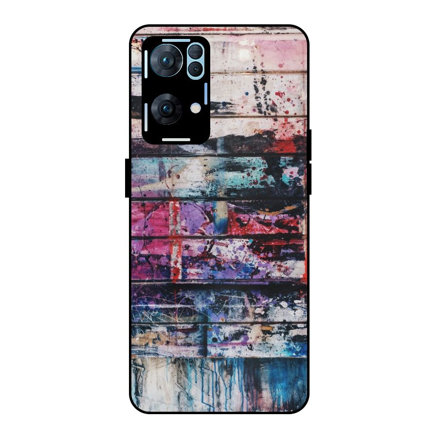 Classic Art Splash Metal Back Case for Oppo Reno7 Pro 5G