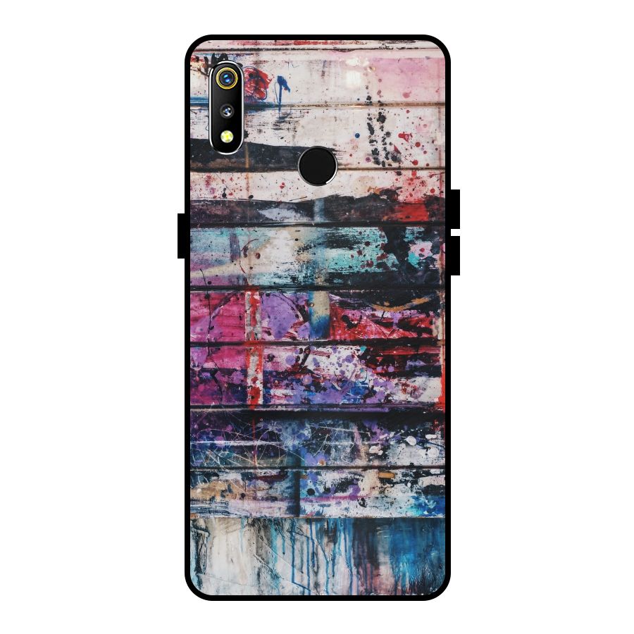 Classic Art Splash Metal Back Case for Realme 3i