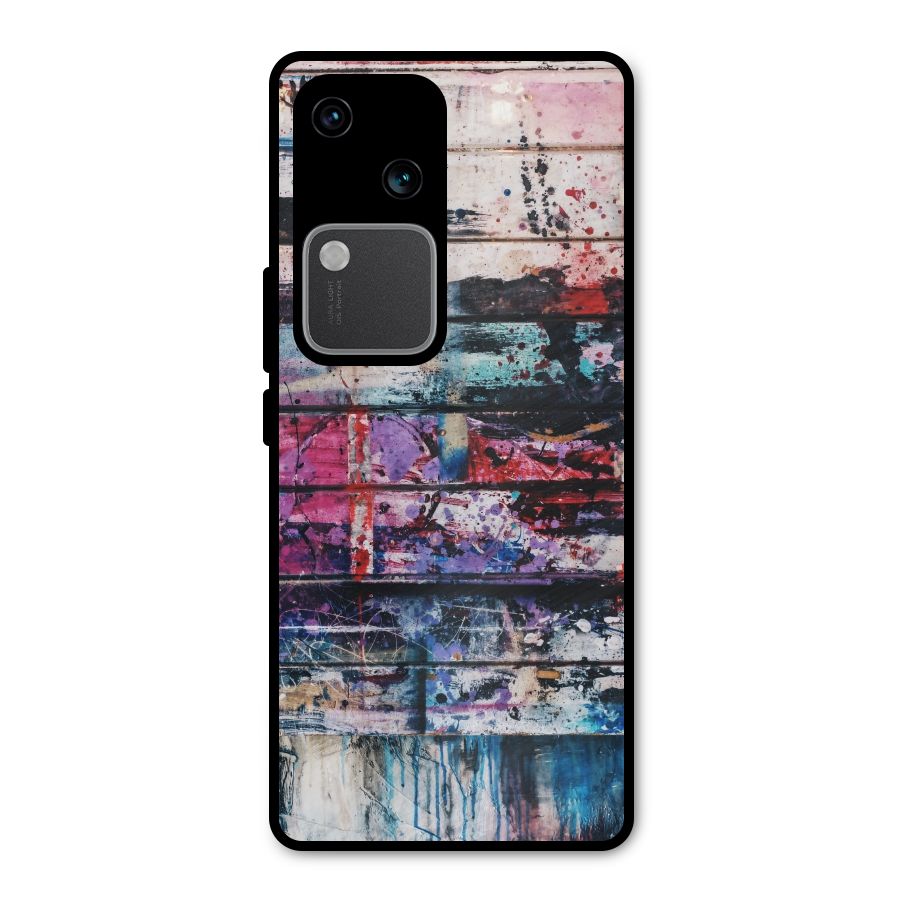 Classic Art Splash Metal Back Case for Vivo V30 Pro