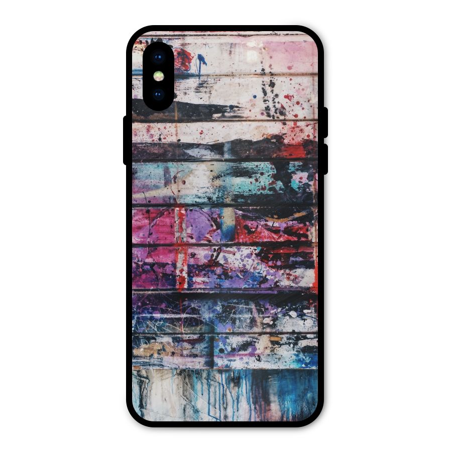 Classic Art Splash Metal Back Case for iPhone X
