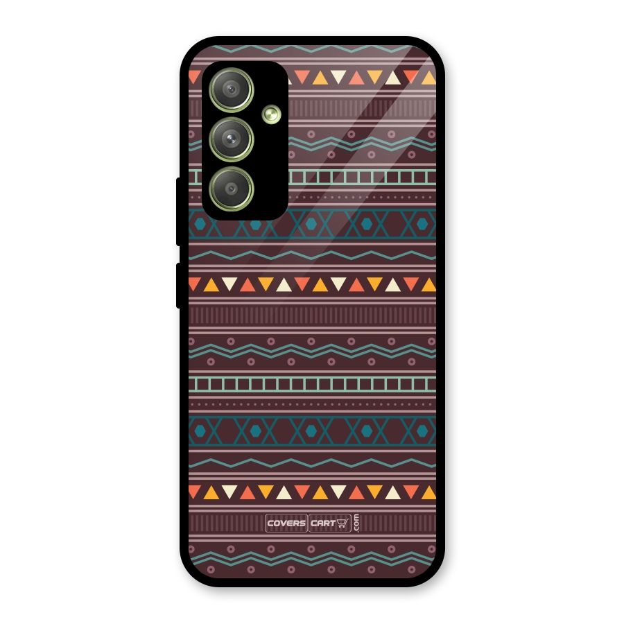 Classic Aztec Pattern Glass Back Case for Galaxy A54