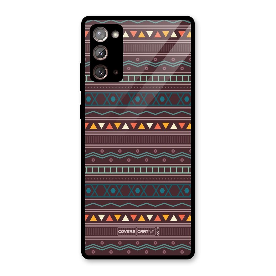 Classic Aztec Pattern Glass Back Case for Galaxy Note 20