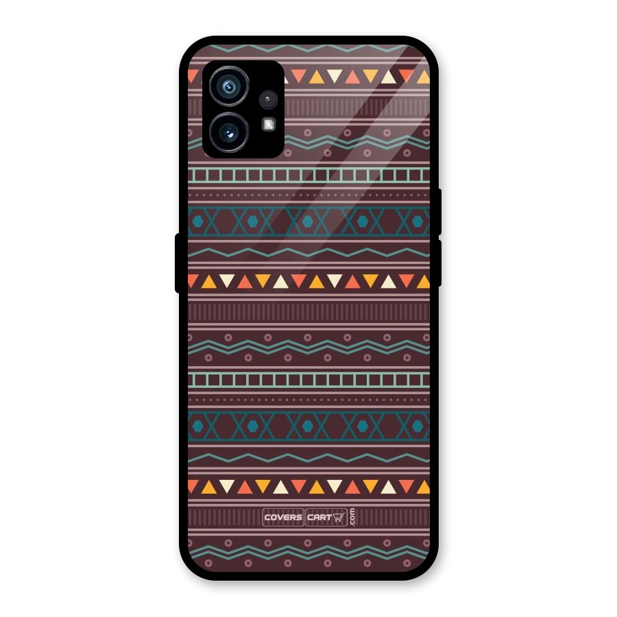 Classic Aztec Pattern Glass Back Case for Nothing Phone 1