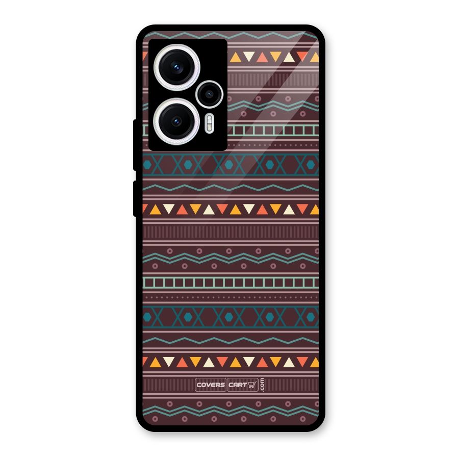 Classic Aztec Pattern Glass Back Case for Poco F5