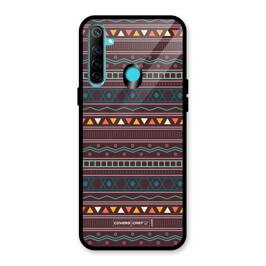 Classic Aztec Pattern Glass Back Case for Realme Narzo 10