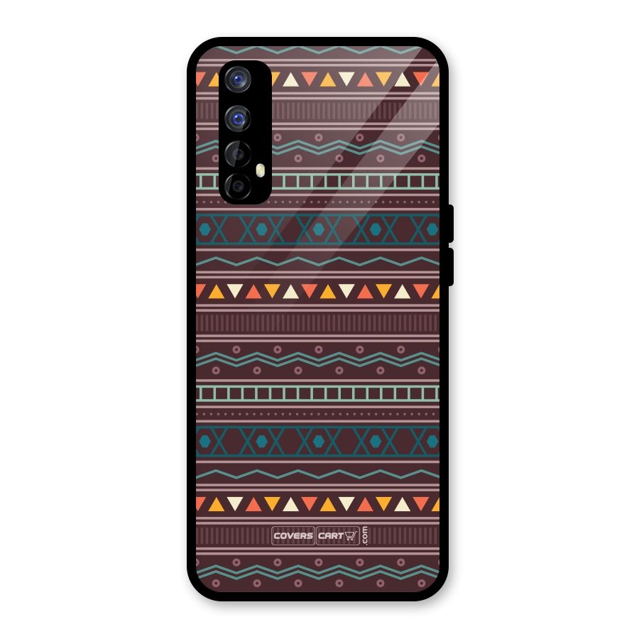 Classic Aztec Pattern Glass Back Case for Realme Narzo 20 Pro