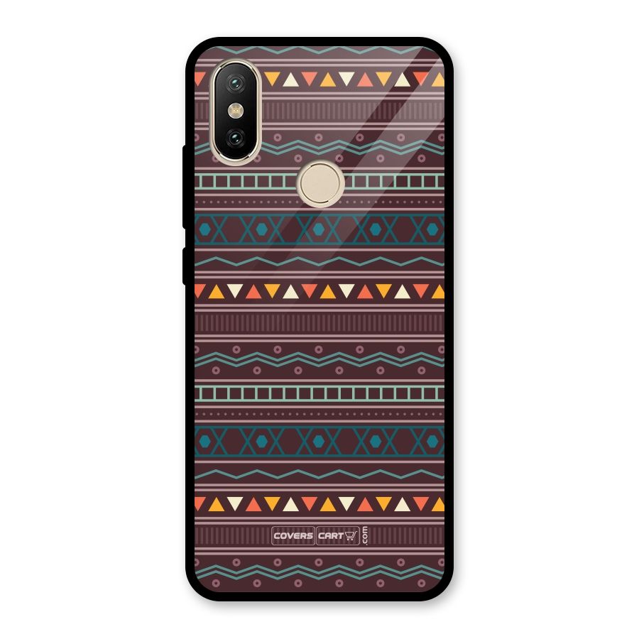 Classic Aztec Pattern Glass Back Case for Redmi A2