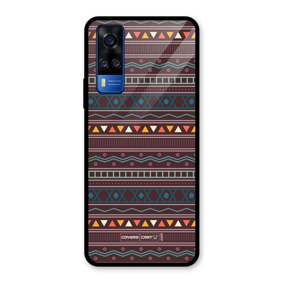 Classic Aztec Pattern Glass Back Case for Vivo Y31
