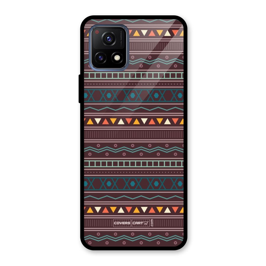 Classic Aztec Pattern Glass Back Case for Vivo Y72 5G
