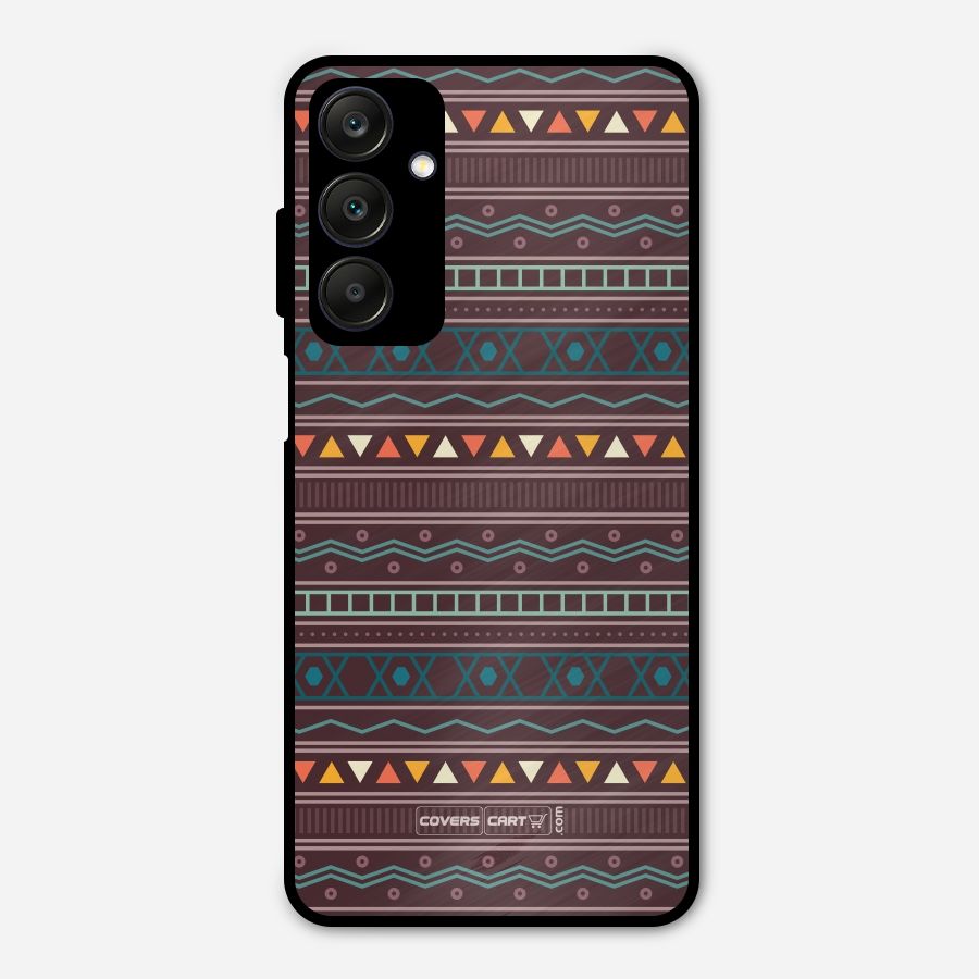 Classic Aztec Pattern Metal Back Case for Galaxy A25 5G