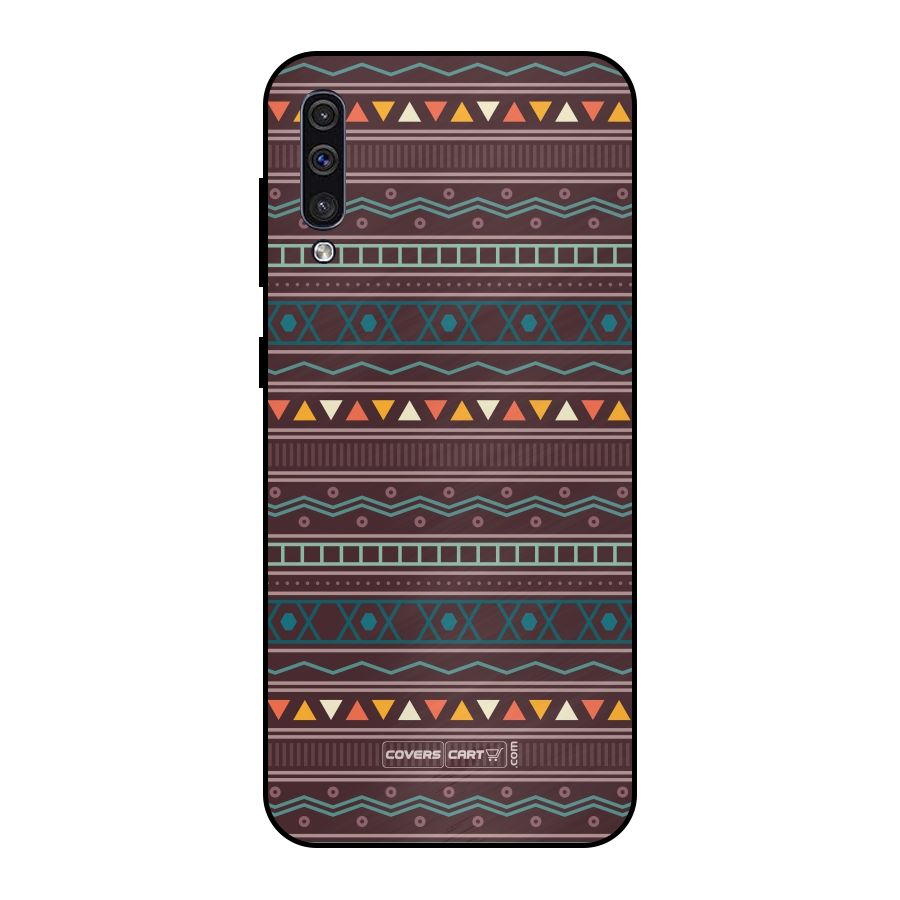 Classic Aztec Pattern Metal Back Case for Galaxy A30s