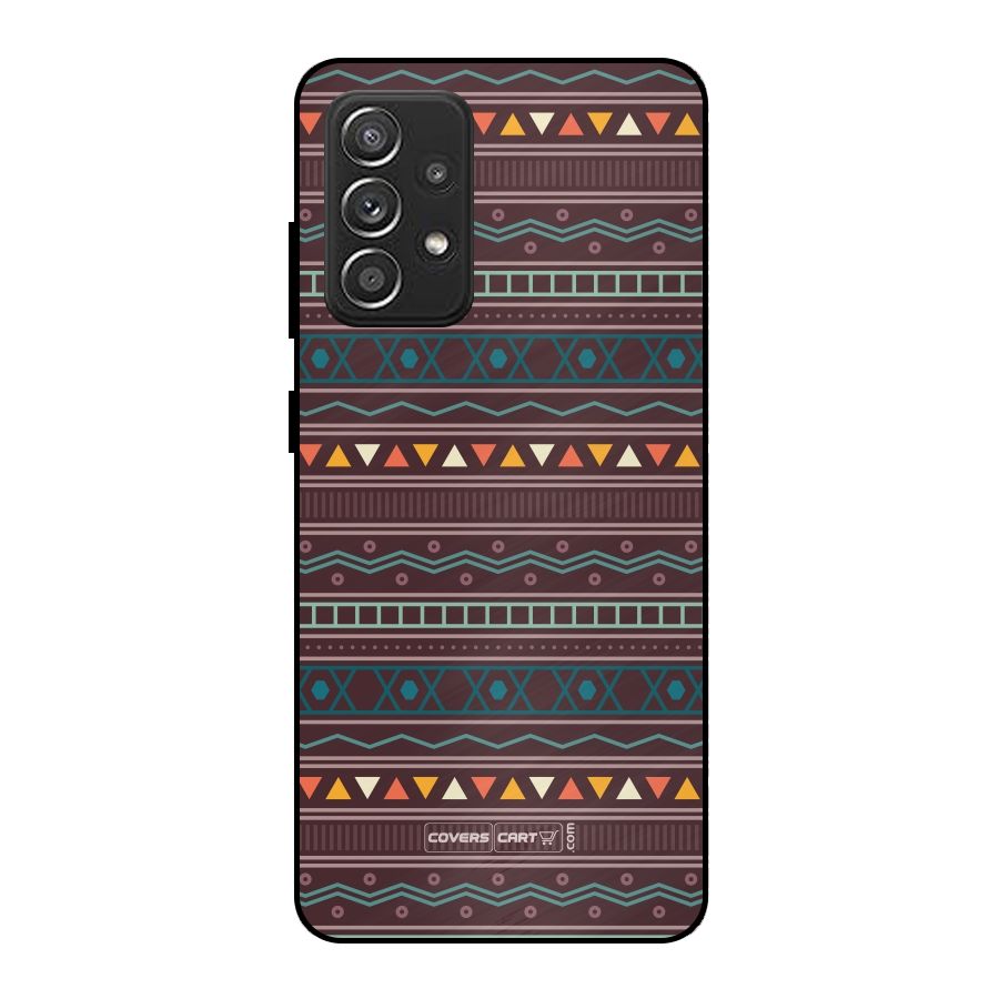 Classic Aztec Pattern Metal Back Case for Galaxy A52